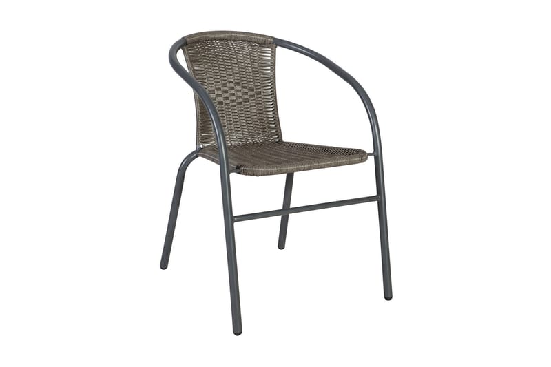 Balkong set BISTRO bord och 2 stolar D60xH70 grå - Utemöbler - Utomhusgrupp - Cafegrupper