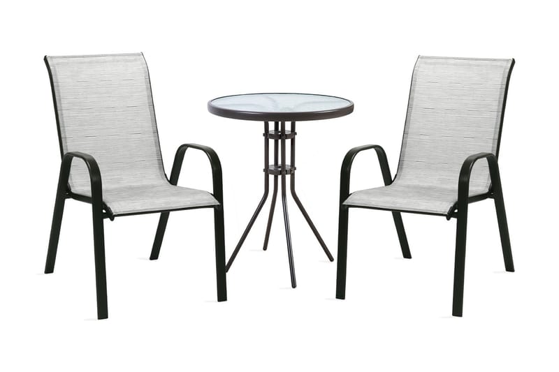Möbelset DUBLIN bord och 2 stolar D60xH70 - Utemöbler - Utegrupp - Cafeset