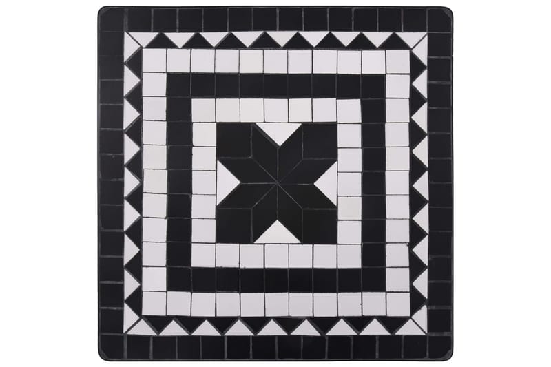 Mosaikbord 3 st keramik svart och vit - Svart - Utemöbler - Utomhusgrupp - Cafegrupper