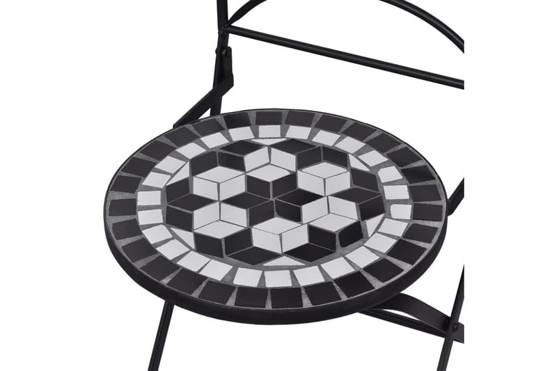 Mosaikbord 3 st keramik svart och vit - Svart - Utemöbler - Utomhusgrupp - Cafegrupper