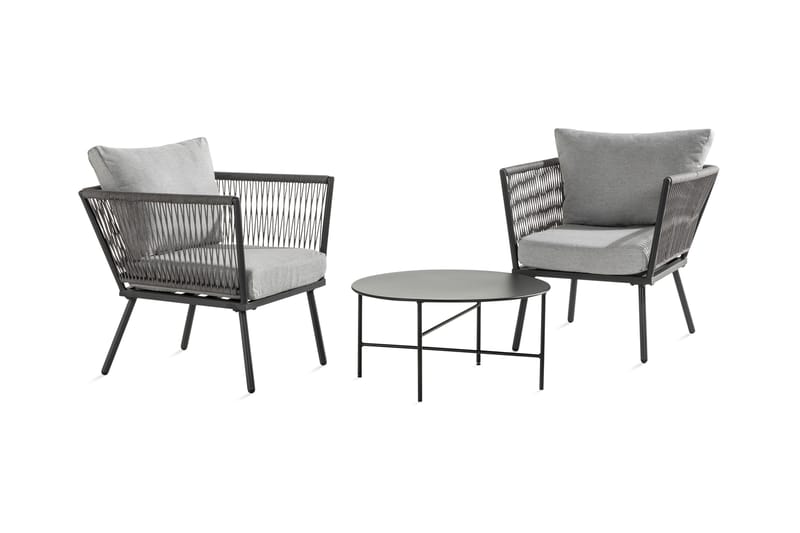 Torino Cafeset - Svart - Utemöbler - Utebord & trädgårdsbord - Loungebord & soffbord utomhus