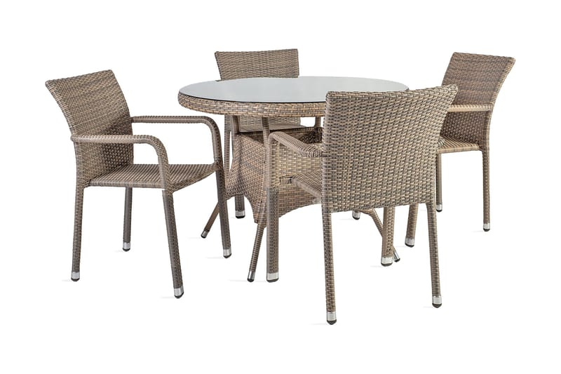 Möbelset LARACHE bord och 4 stolar - Utemöbler - Utomhusgrupp - Matgrupp utomhus